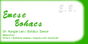emese bohacs business card