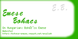 emese bohacs business card